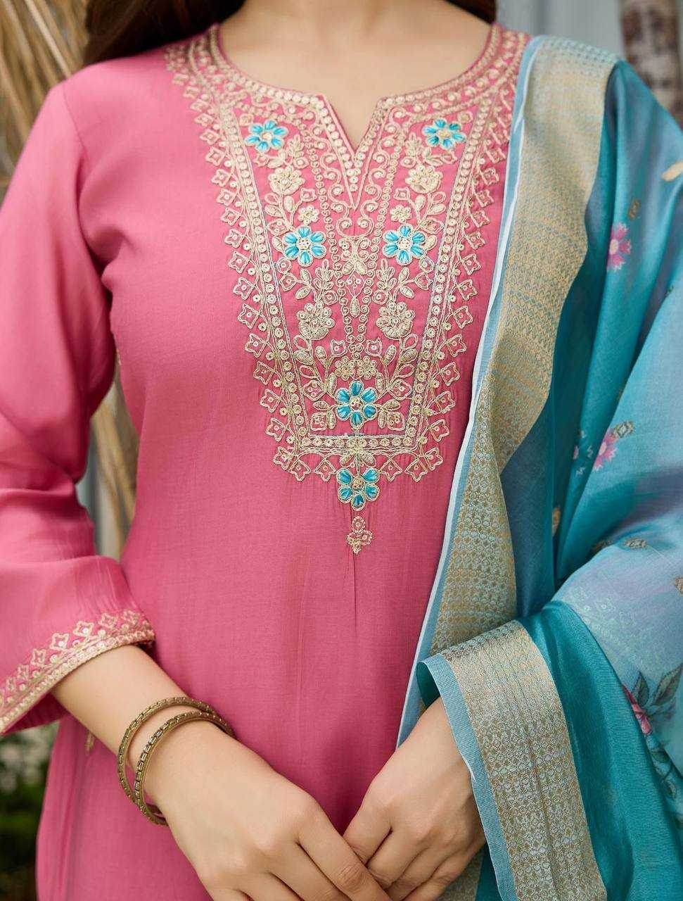 Viscose Designer Embroidered Kurti - MYLUXURY LANE ENTERPRISE